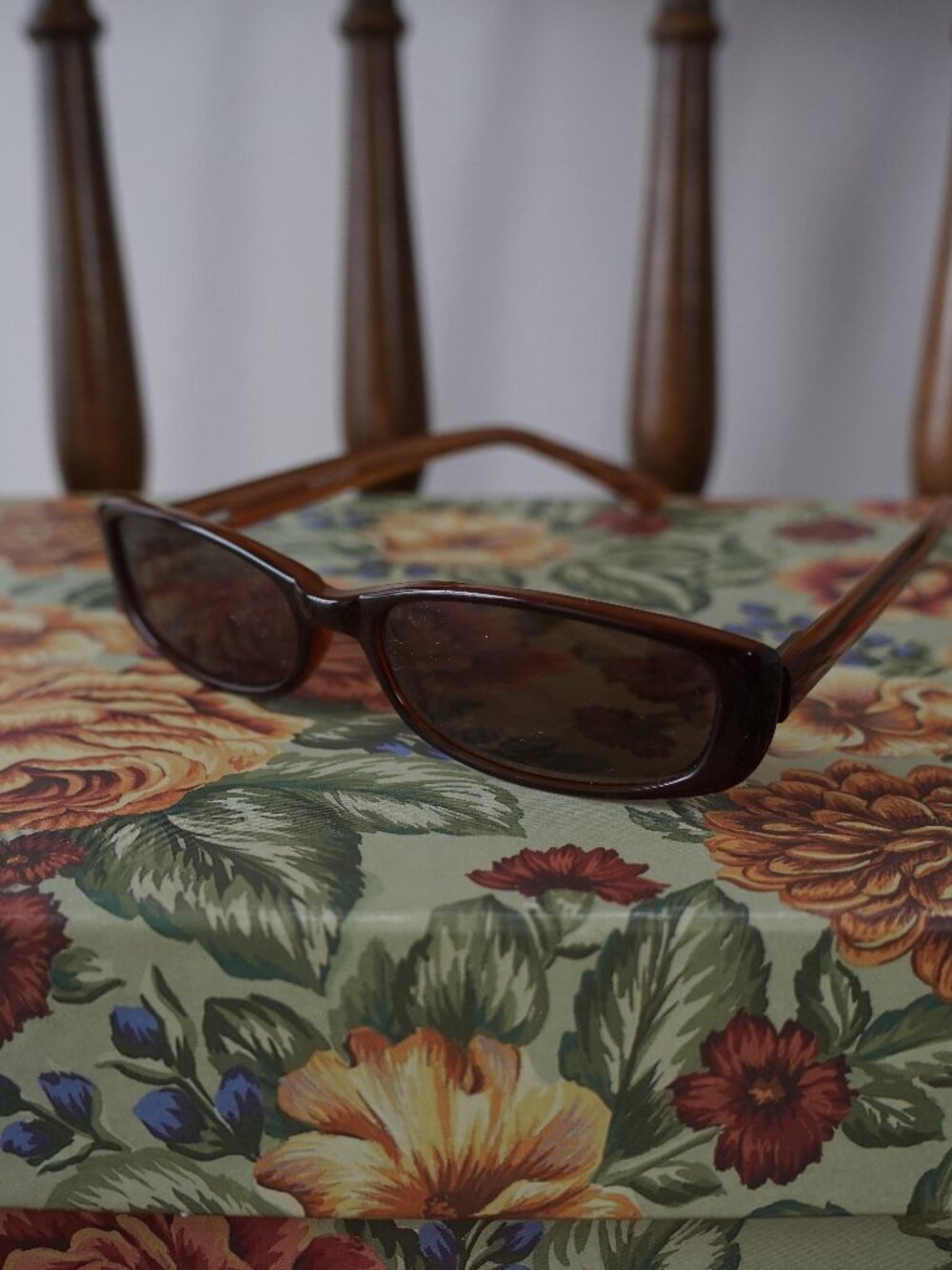 Foster Grant Vintage Brown Square Sunglasses Brown Tint
